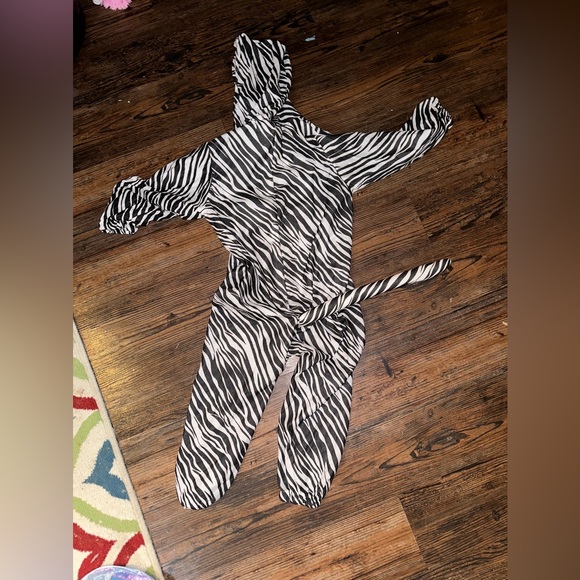 Kids Zebra Costume Cosplay Halloween Animal Onesie for Child Zebra Size medium - Picture 5 of 6